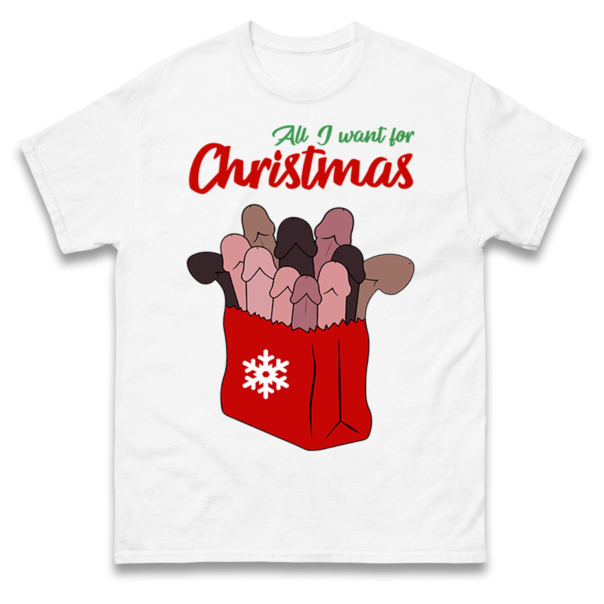 All I Want For Christmas Santa Bag Funny T Shirt