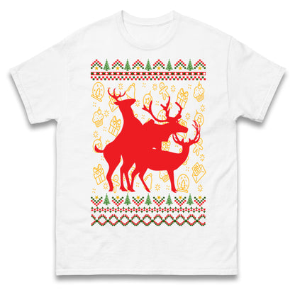 Reindeer Making Fun Christmas T Shirt