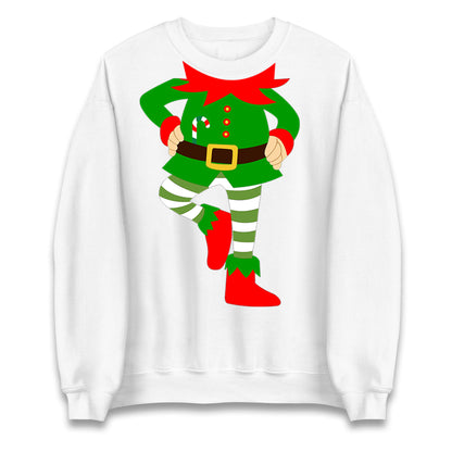 Personalise Christmas Party Wear Elf Unisex Sweatshirt