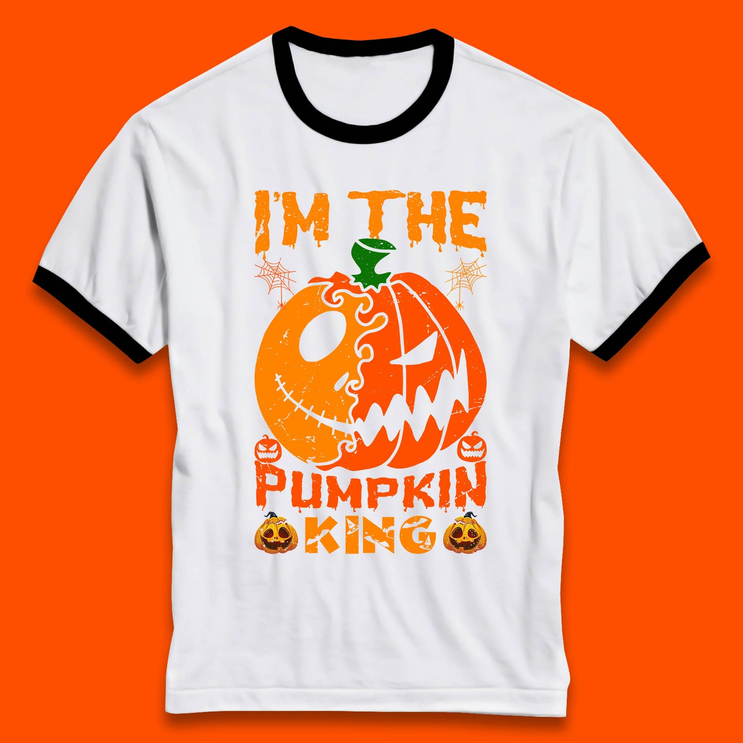 I'm The Pumpkin King Halloween Jack Skellington Pumpkin Nightmare Before Christmas Ringer T Shirt