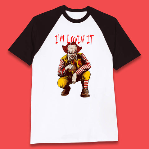 I'm Loven It Pennywise Clown Halloween IT Pennywise Clown Horror Movie Fictional Character Baseball T Shirt