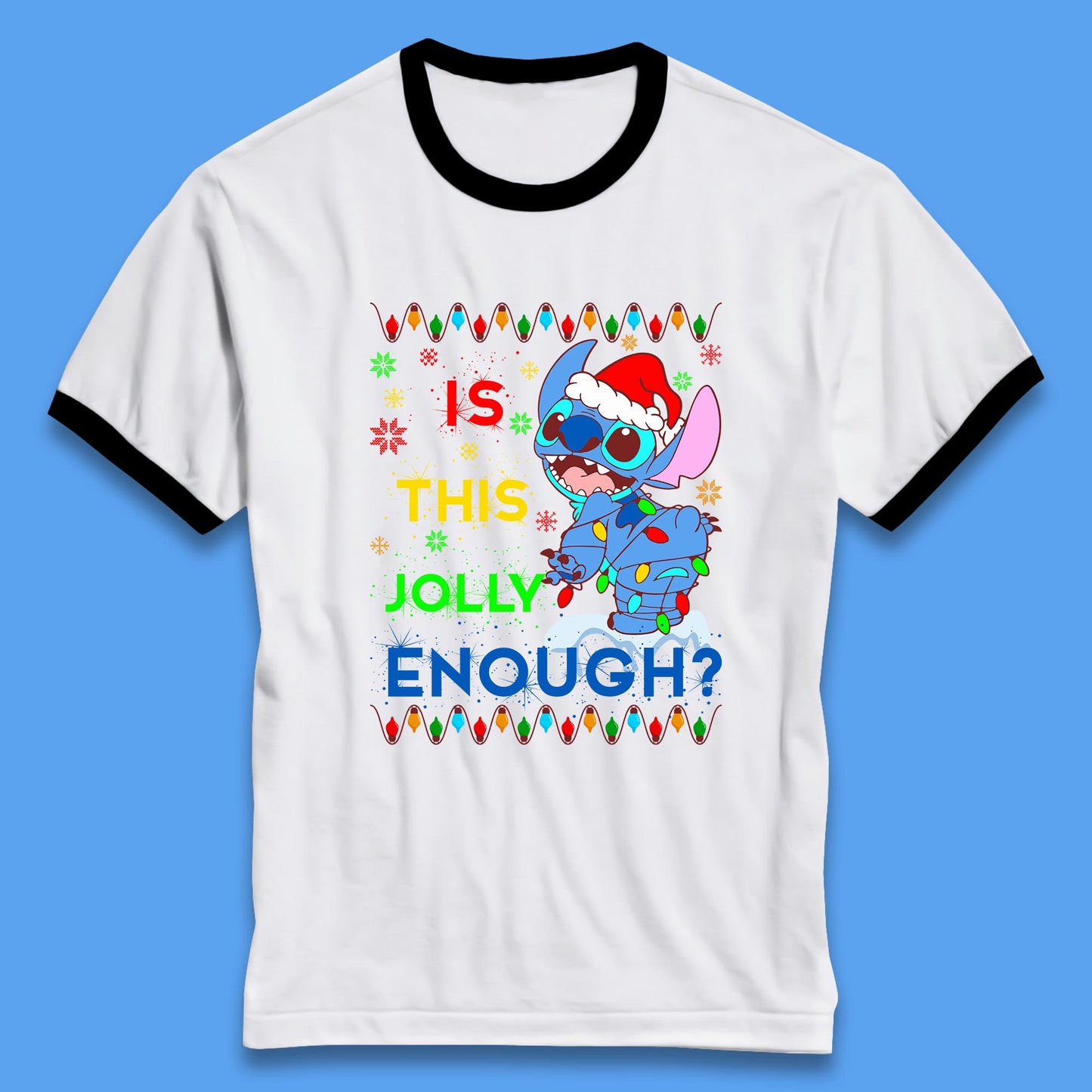 christmas stitch is this jolly enough ringer t shirt