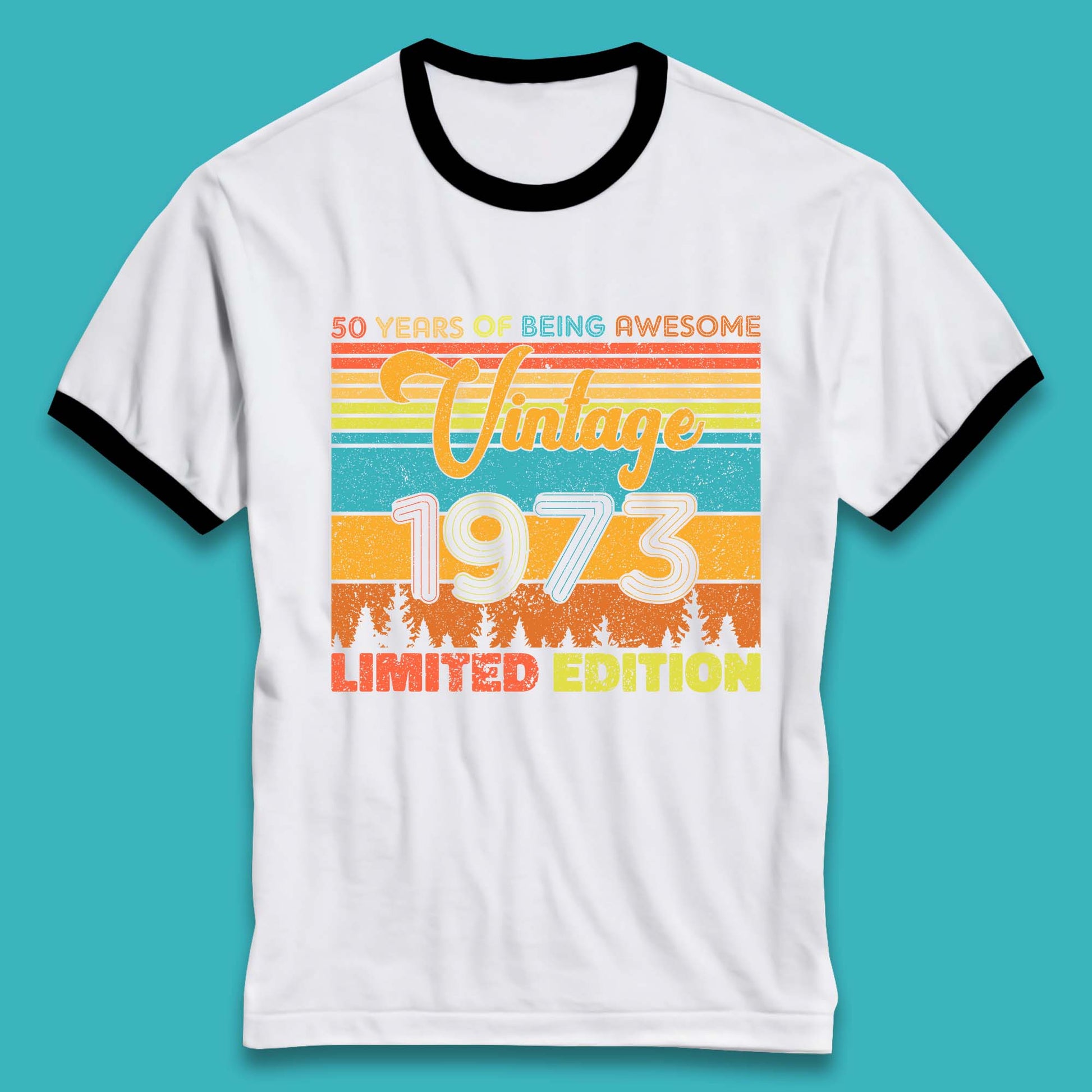 50 Years Of Being Awesome Vintage 1973 Limited Edition T Shirt