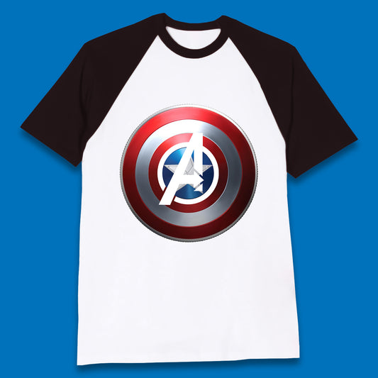 Captain America's Shield Marvel Avengers Captain America Cosplay The Captain Steven Rogers Baseball T Shirt