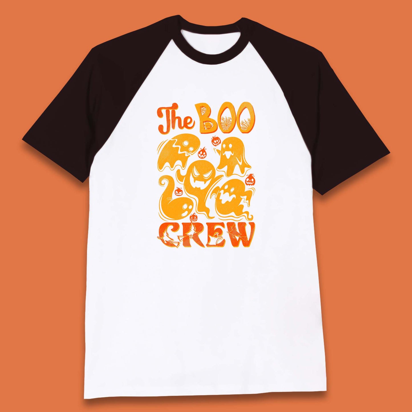 The Boo Crew Halloween Horror Scary Boo Ghost Squad Spooky Vibes Baseball T Shirt