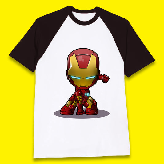 Marvel Avenger Iron Man Movie Character Ironman Costume Superhero Marvel Comics Baseball T Shirt