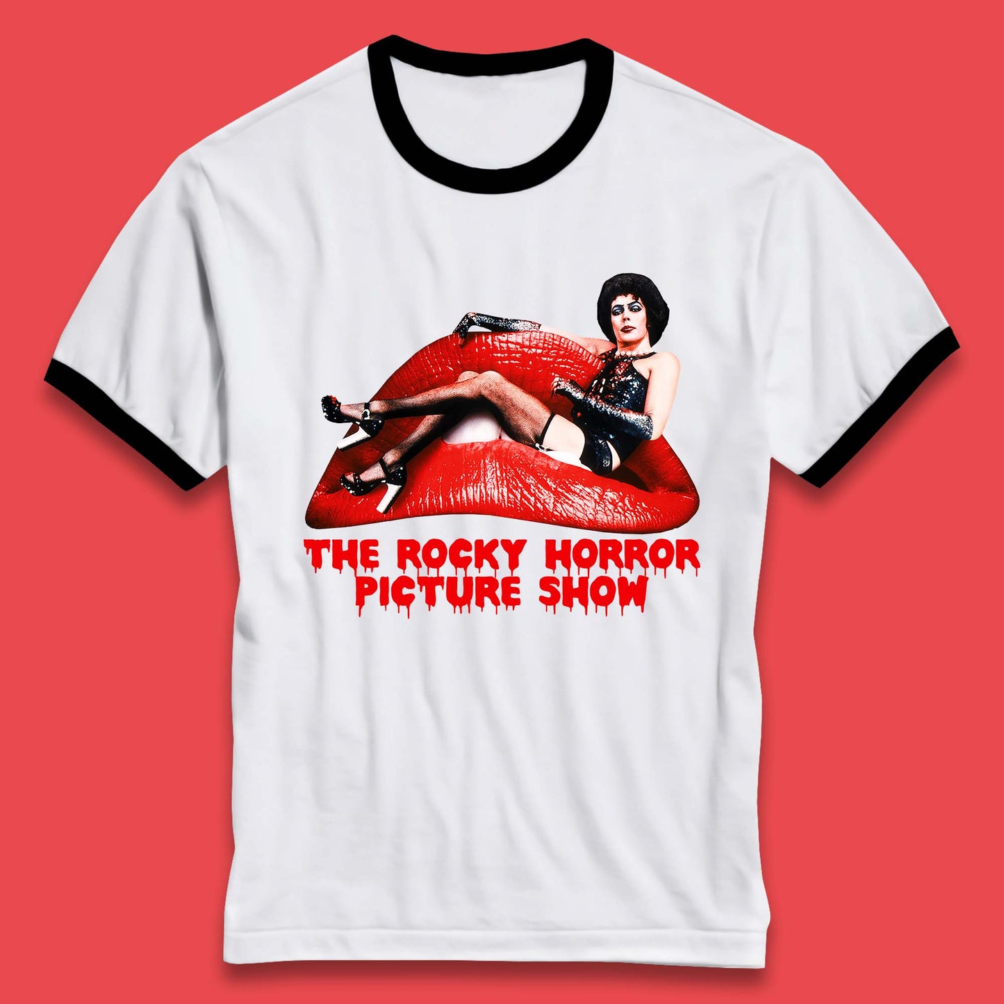 The Rocky Horror Show Halloween Horror Movie Red Lips Ringer T Shirt