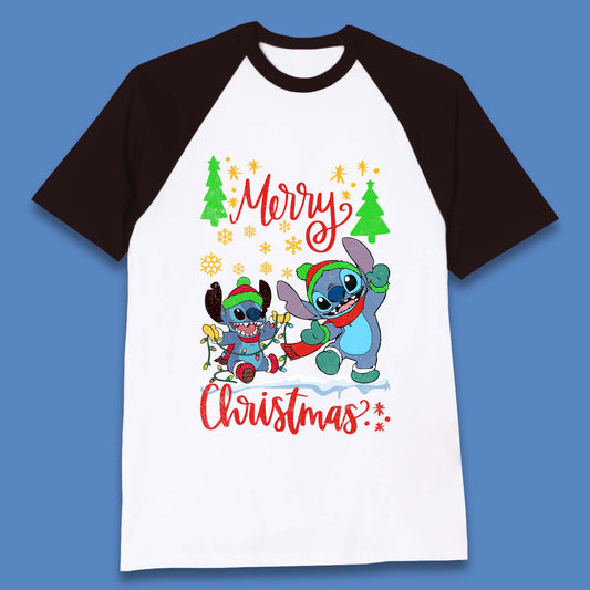 Stitch Squad Christmas Baseball T-Shirt