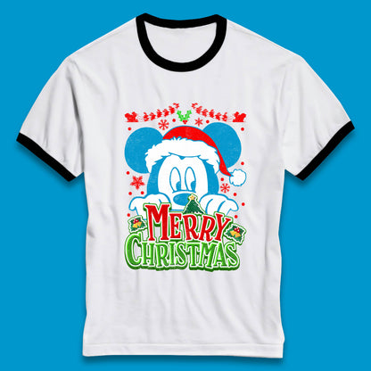 mickey mouse christmas ringer t shirt