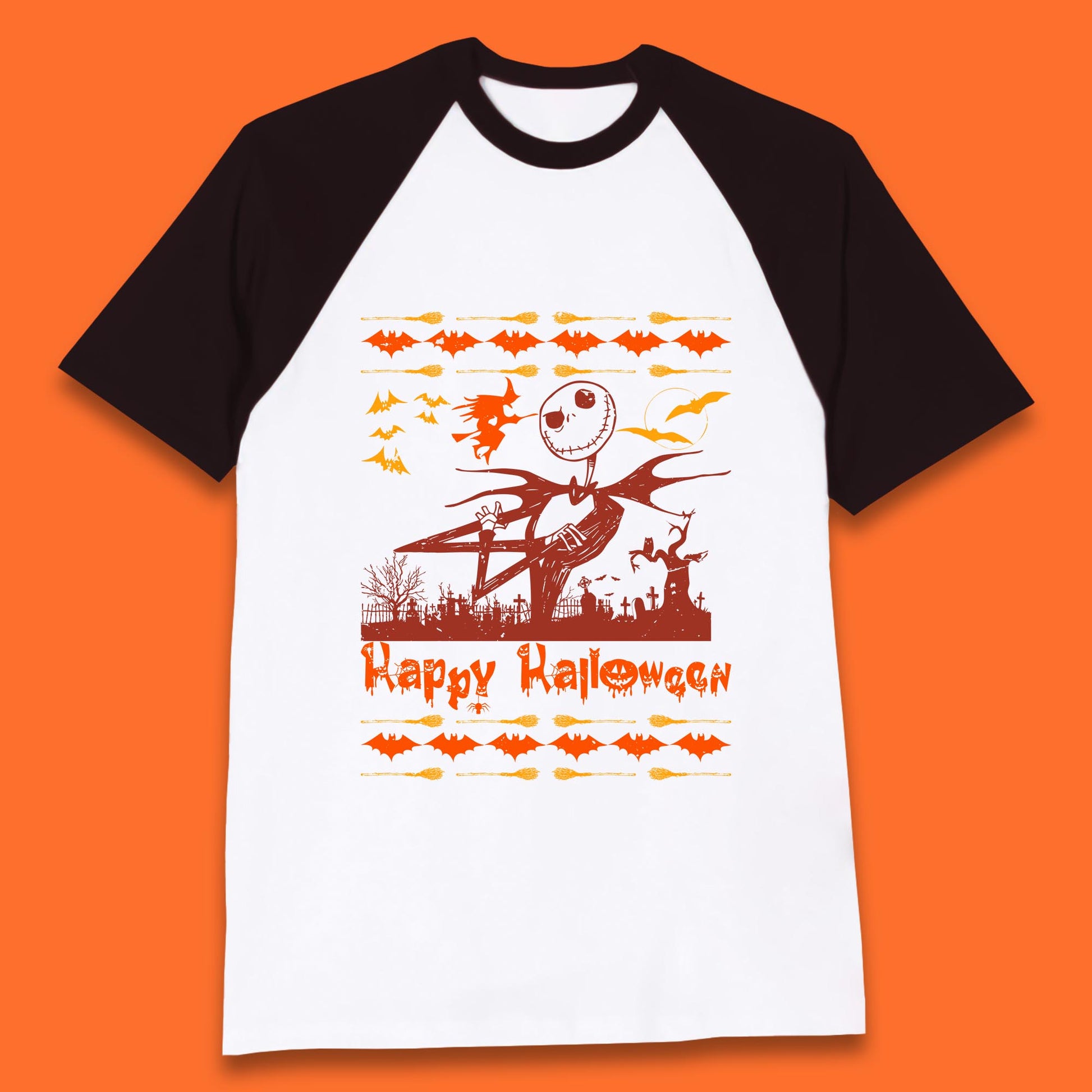 happy halloween baseball t shirt