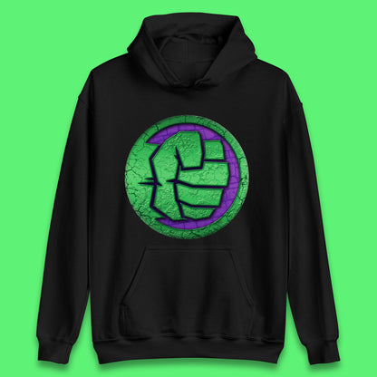 Marvels Avengers The Incredible Hulk Smash Fist Circle Logo Hulk Giant Man Hulk Superhero Movies Unisex Hoodie