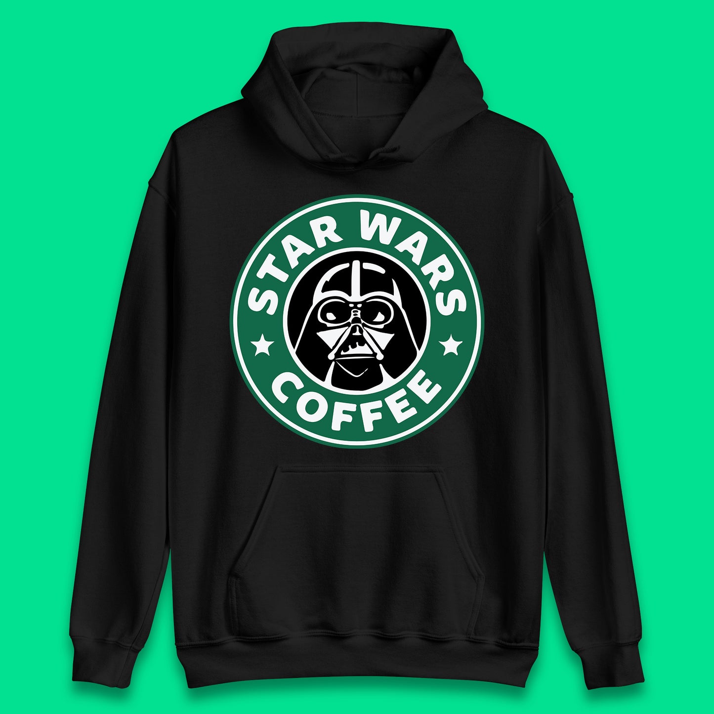 Sci-fi Action Adventure Movie Character Darth Vader Star Wars Coffee Starbucks Coffee Spoof Star Wars 46th Anniversary Unisex Hoodie