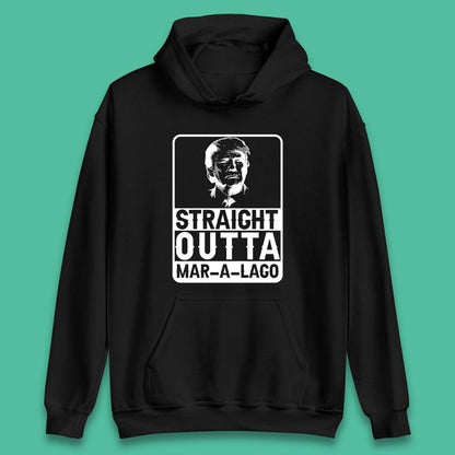 Donald Trump Straight Outta Mar-A-Lago USA Mugshot President Elections 2024 Unisex Hoodie