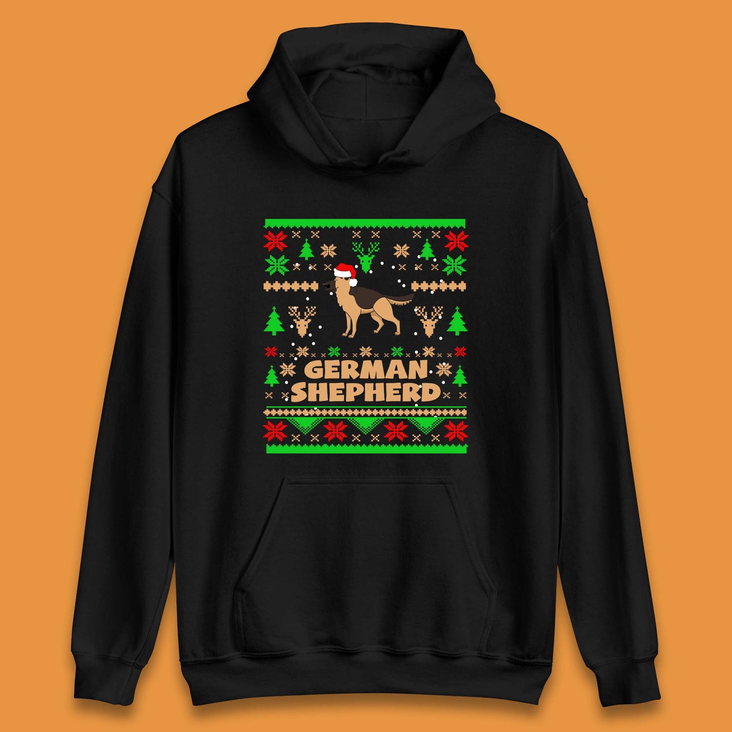 German Shepherd Dog Christmas Unisex Hoodie