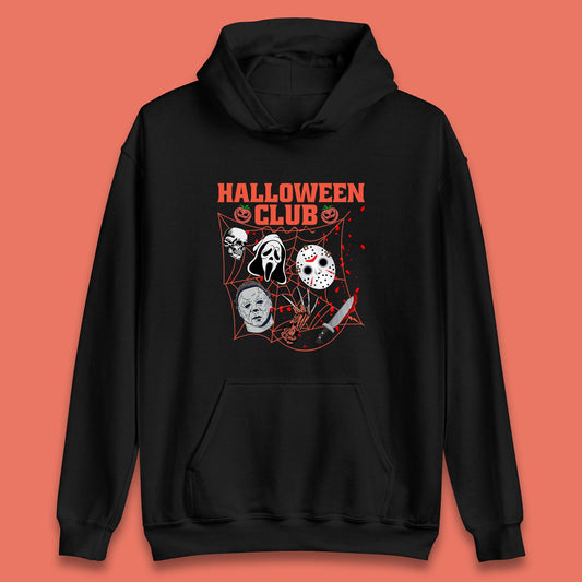 Halloween Club Horror Scary Friends Halloween Horror Movie Characters Unisex Hoodie