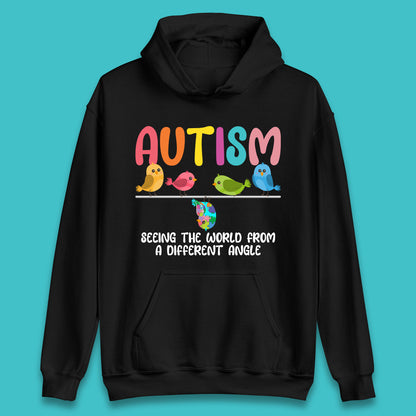 Autism Seeing The World From A Different Angel Autism Awareness Support Autism Acceptance Unisex Hoodie