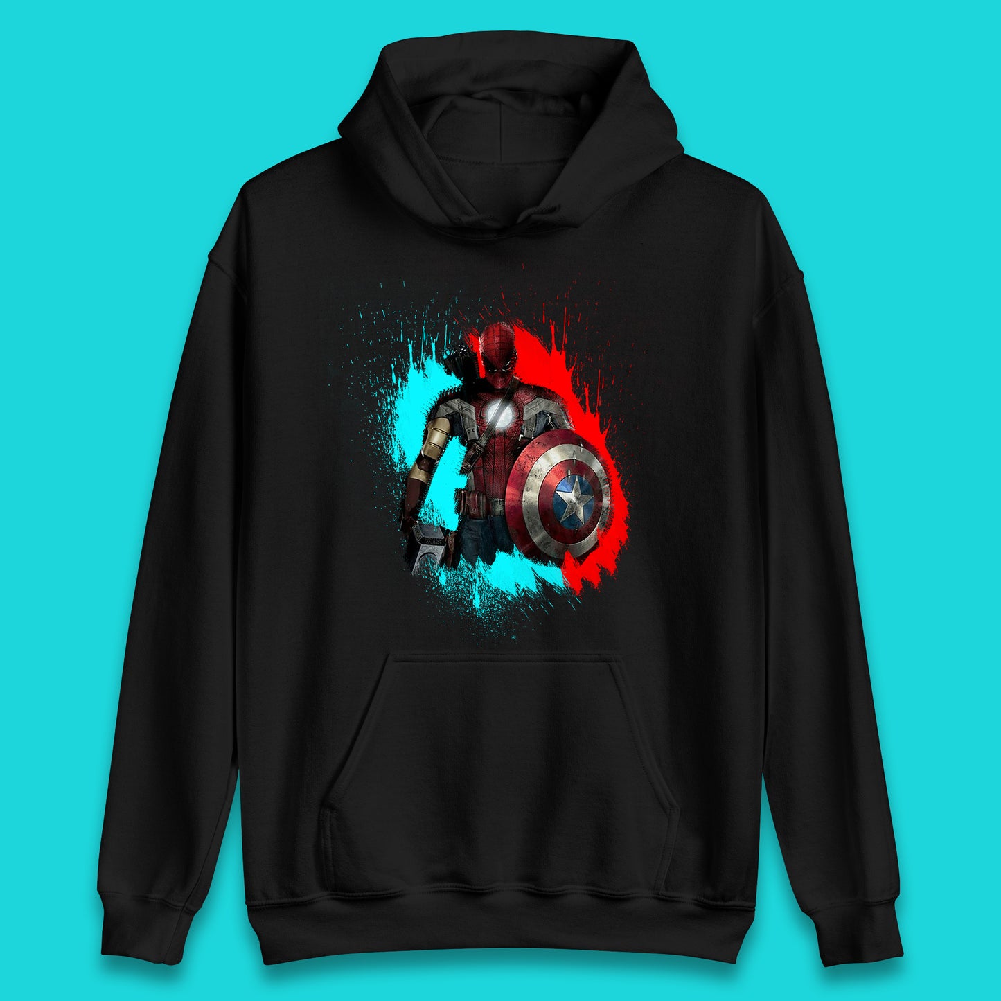 Marvel Avengers Superheroes Movie Characters Spider Man, Iron Man, Thor, Captain America Dead Pool Avengers Squad Unisex Hoodie