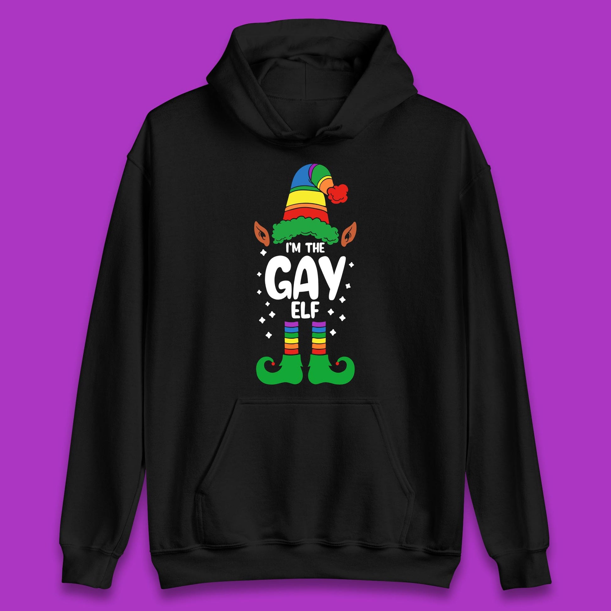 gay elf christmas hoodie