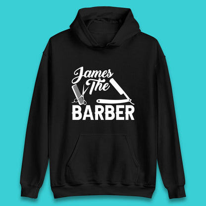 Personalised The Barber Hairdresser Your Name Barbershop Hair Stylist Unisex Hoodie