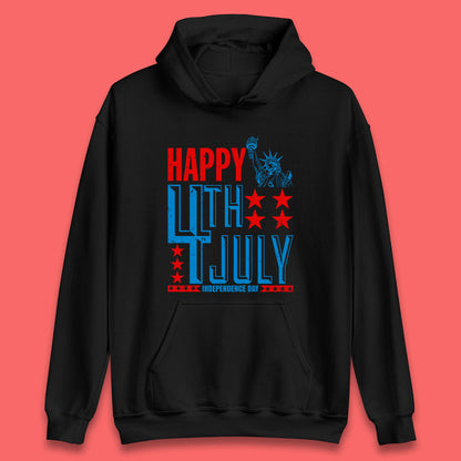 Happy 4th Of July Independence Day Statue Of Liberty Patriotic Celebration Unisex Hoodie