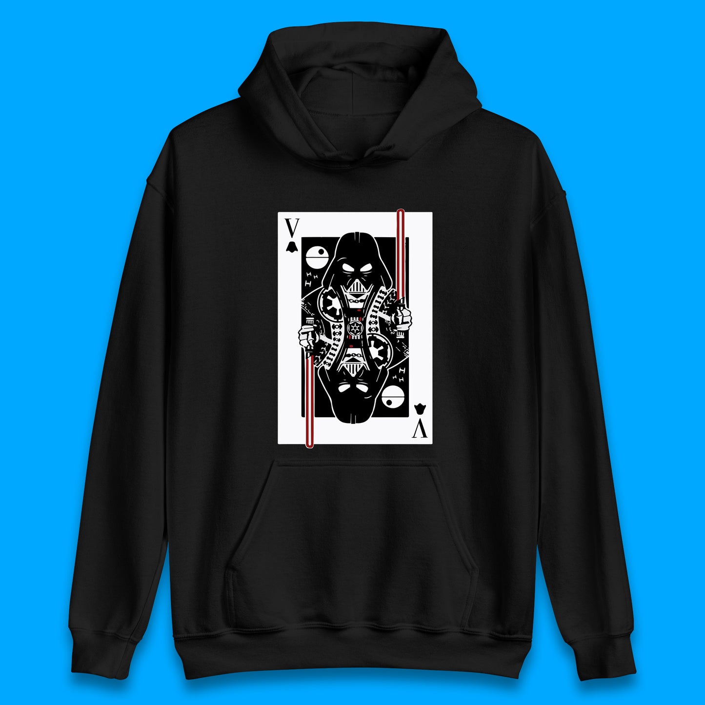 Star Wars Fictional Character Darth Vader Playing Card Vader King Card Sci-fi Action Adventure Movie 46th Anniversary Unisex Hoodie