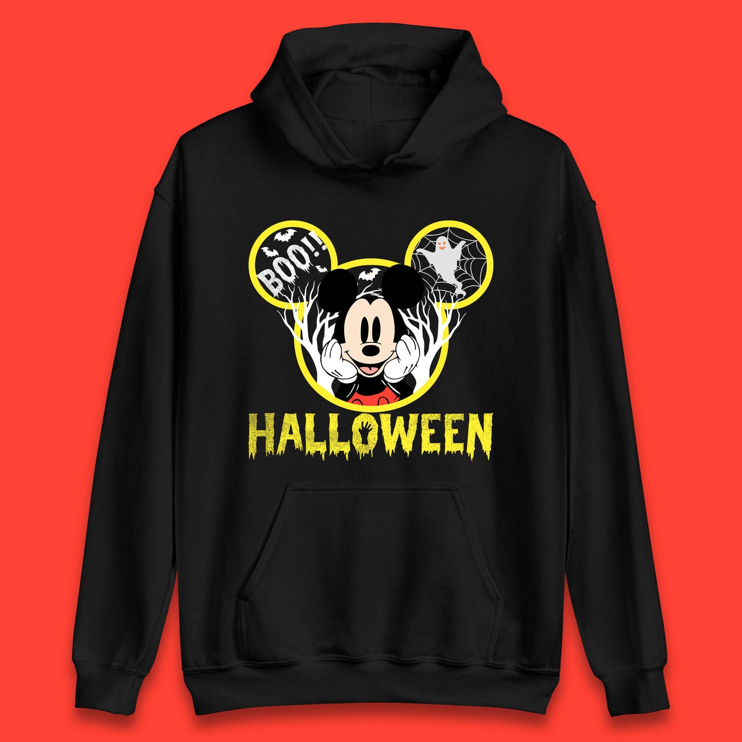 Disney Halloween Mickey Mouse Minnie Mouse Boo Ghost Horror Scary Disneyland Trip Unisex Hoodie