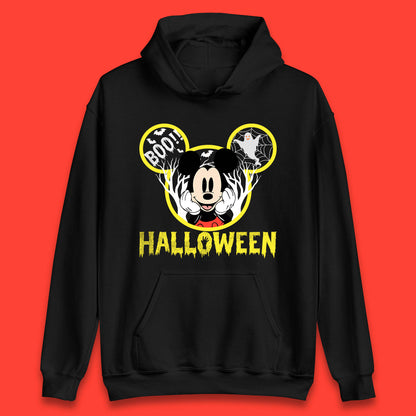 Disney Halloween Mickey Mouse Minnie Mouse Boo Ghost Horror Scary Disneyland Trip Unisex Hoodie