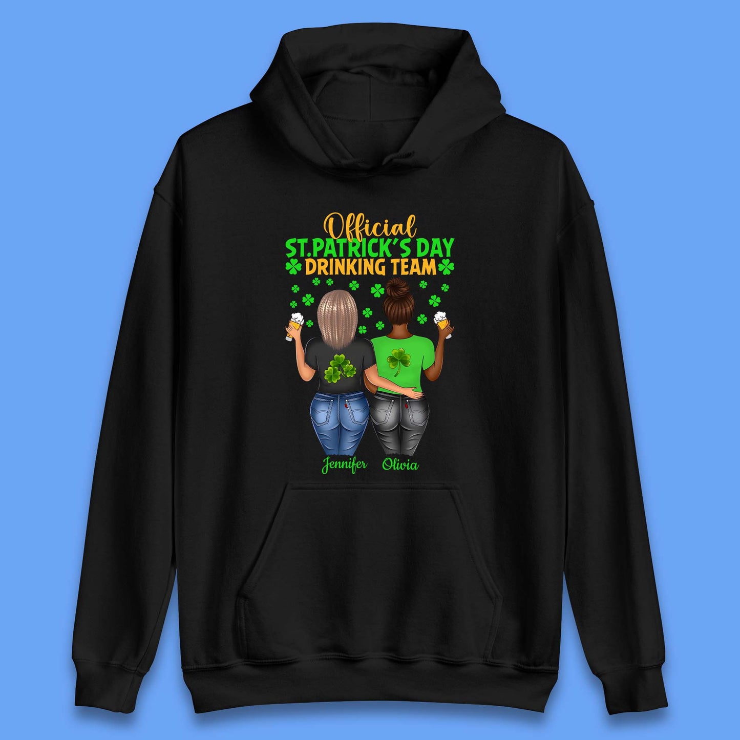 Personalised St. Patrick's Day Drinking Team Unisex Hoodie