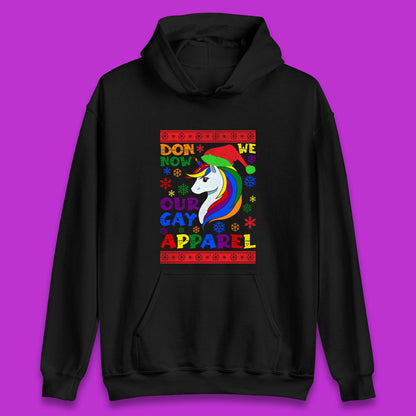 LGBT Rainbow Unicorn Christmas Unisex Hoodie