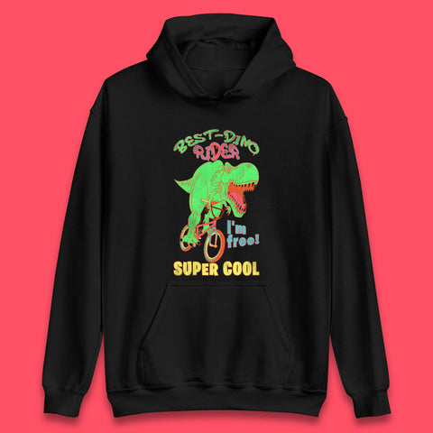 Dinosaur Riding Bicycle Unisex Hoodie