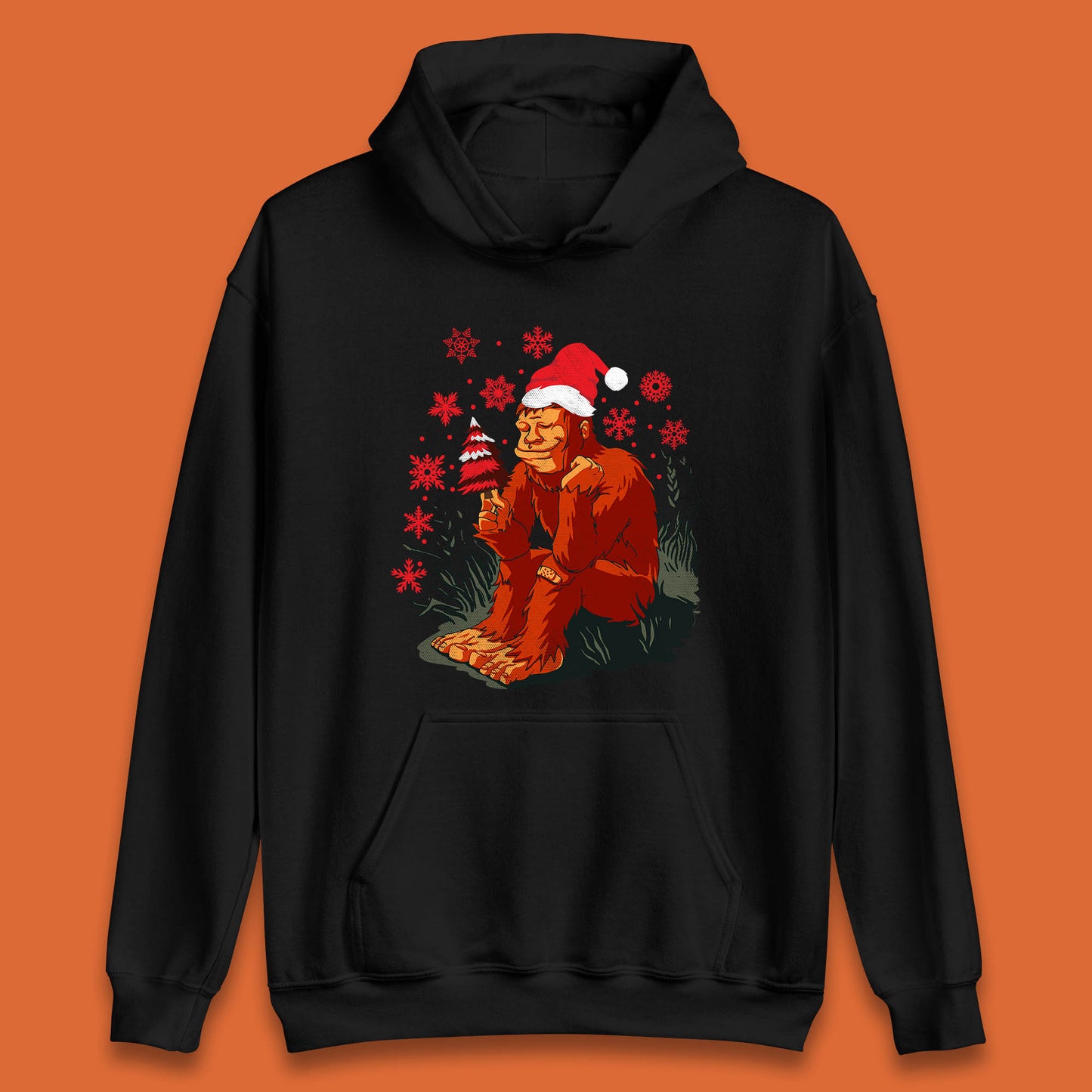 bigfoot christmas tree hoodie