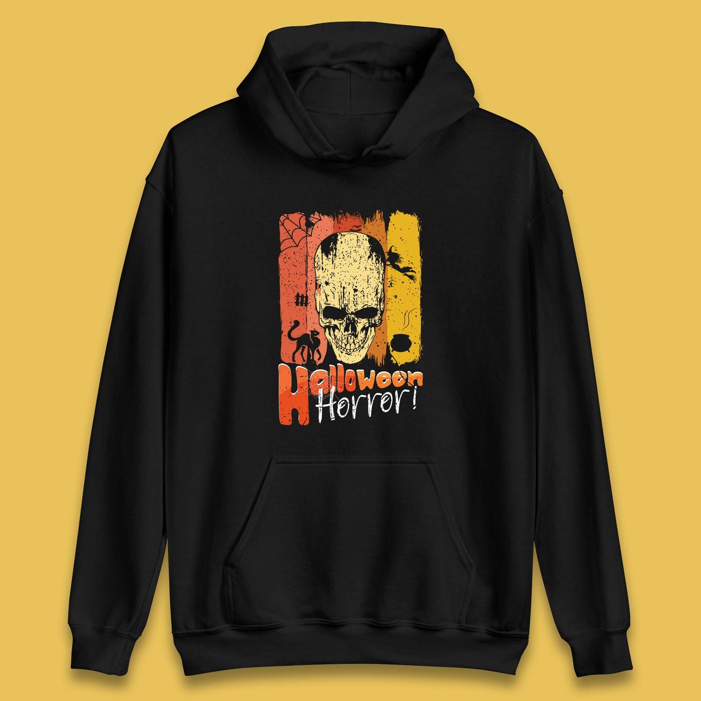 Halloween Horror Skull Vintage Scary Spooky Skeleton Unisex Hoodie