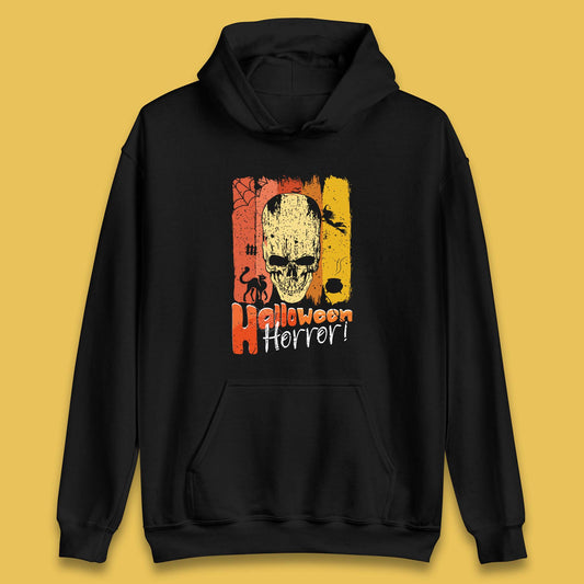 Halloween Horror Skull Vintage Scary Spooky Skeleton Unisex Hoodie