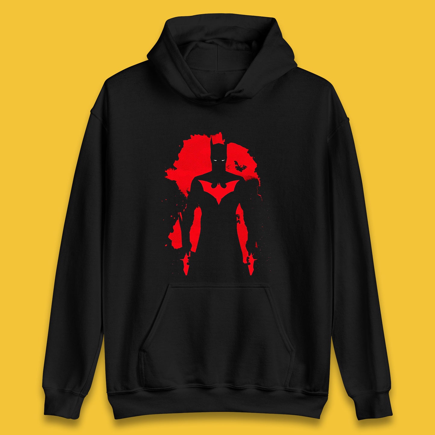 Batman Beyond Rises As A Warrior Of Justice Distressed Portrait Art DC Comics Superhero Unisex Hoodie