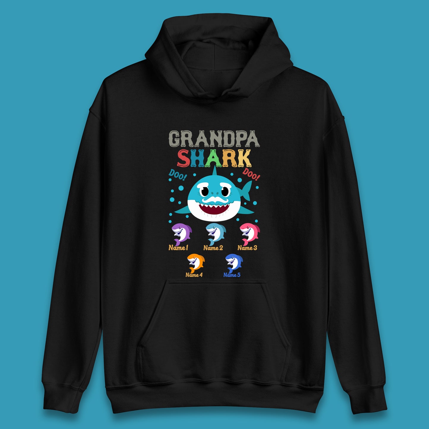 Personalised Grandpa Shark Unisex Hoodie