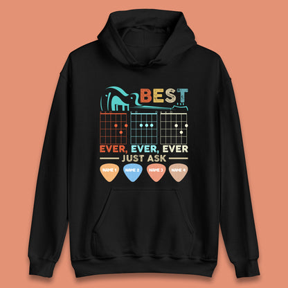 Personalised Best Guitar Dad Unisex Hoodie