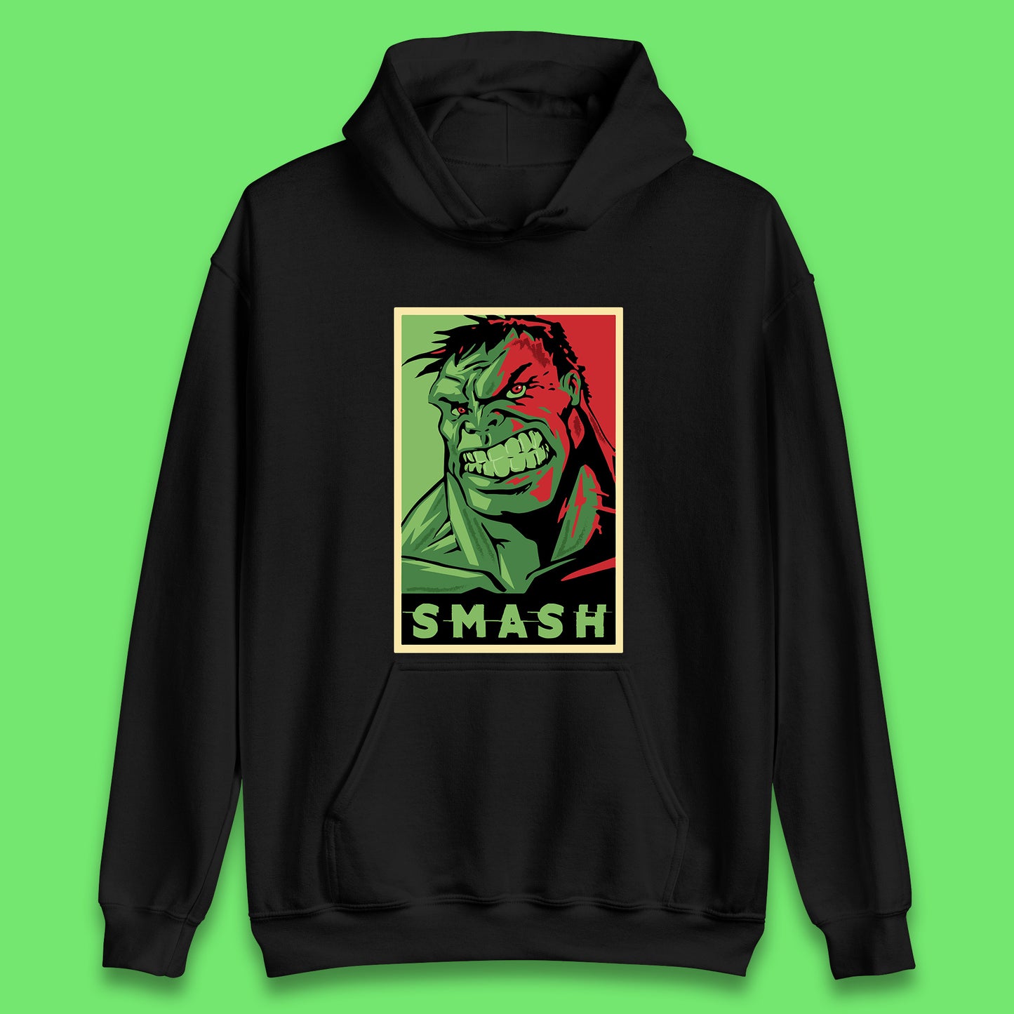 Marvels Avengers The Incredible Hulk Angry Face Smash Hulk Giant Man Hulk Superhero Movie Character Unisex Hoodie