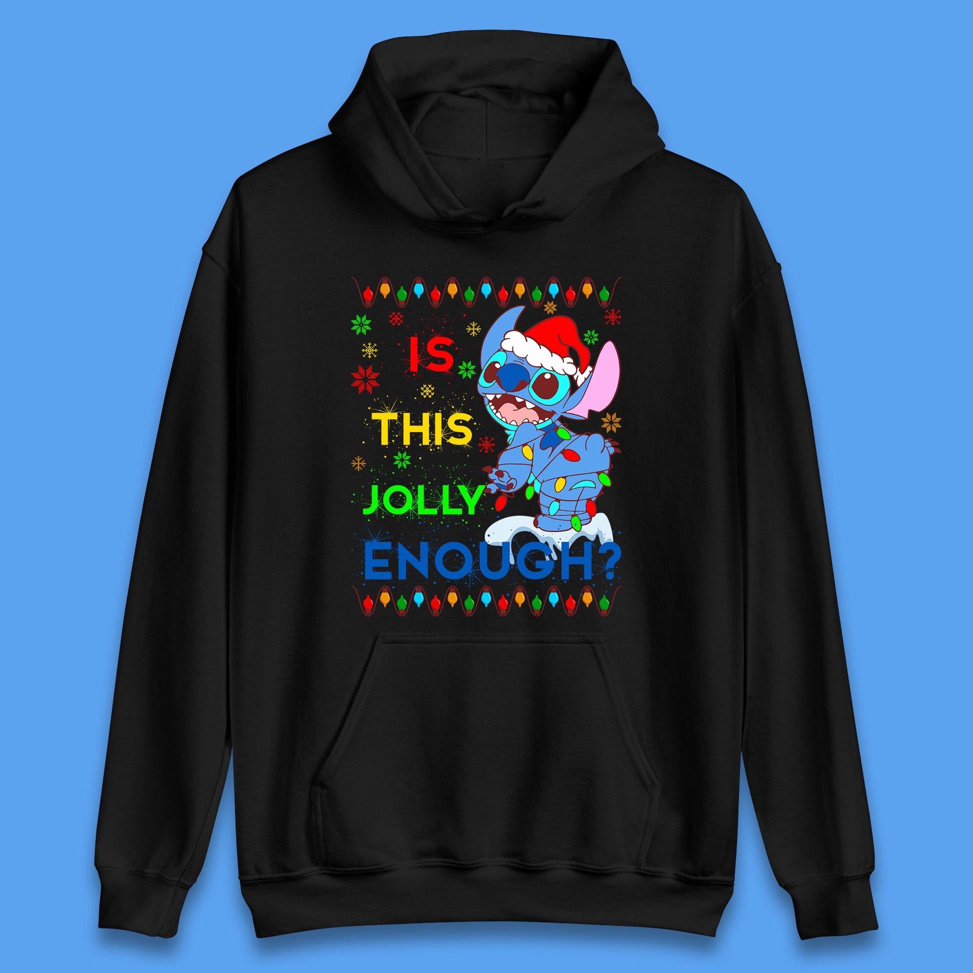 christmas stitch is this jolly enough hoodie