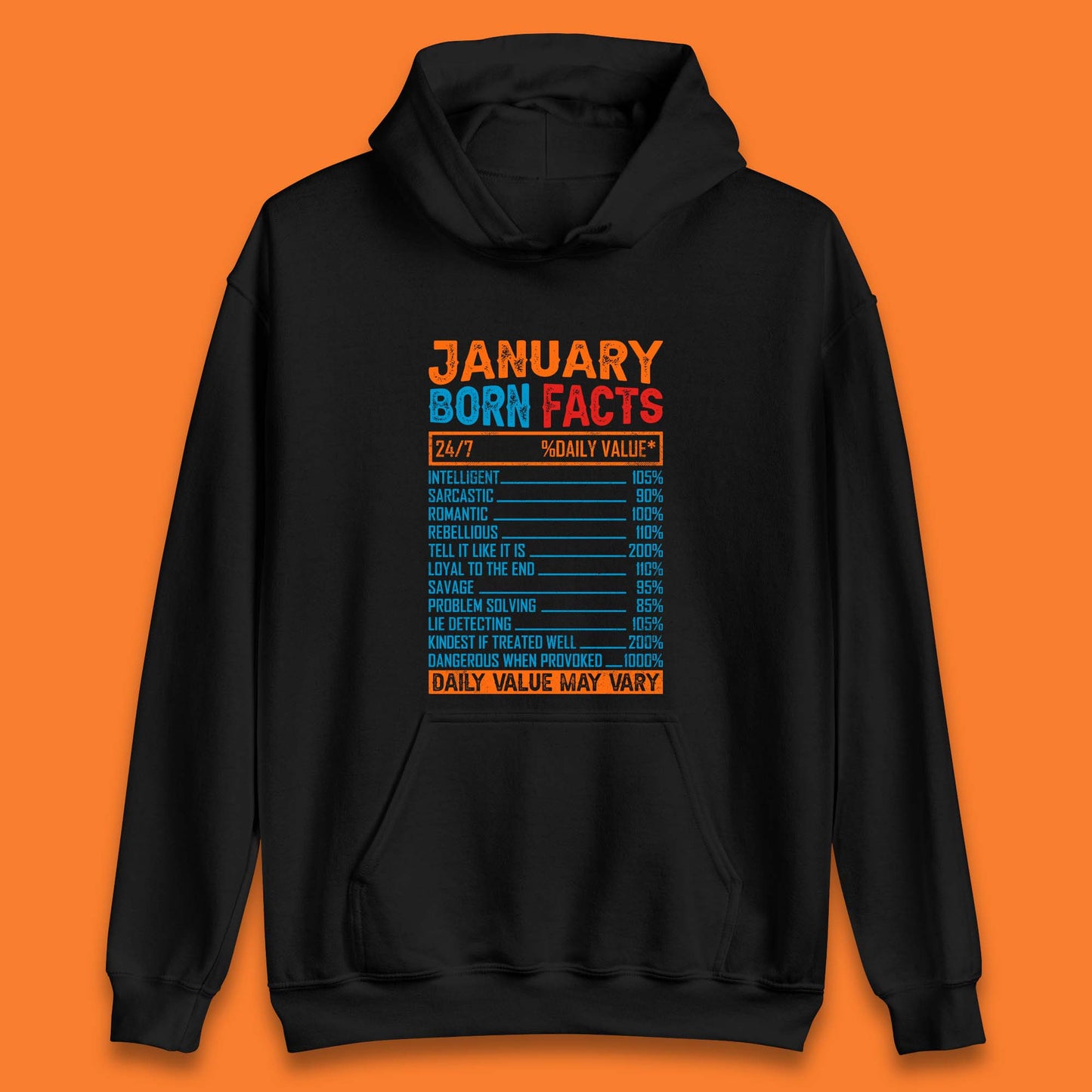 January Born Facts Unisex Hoodie