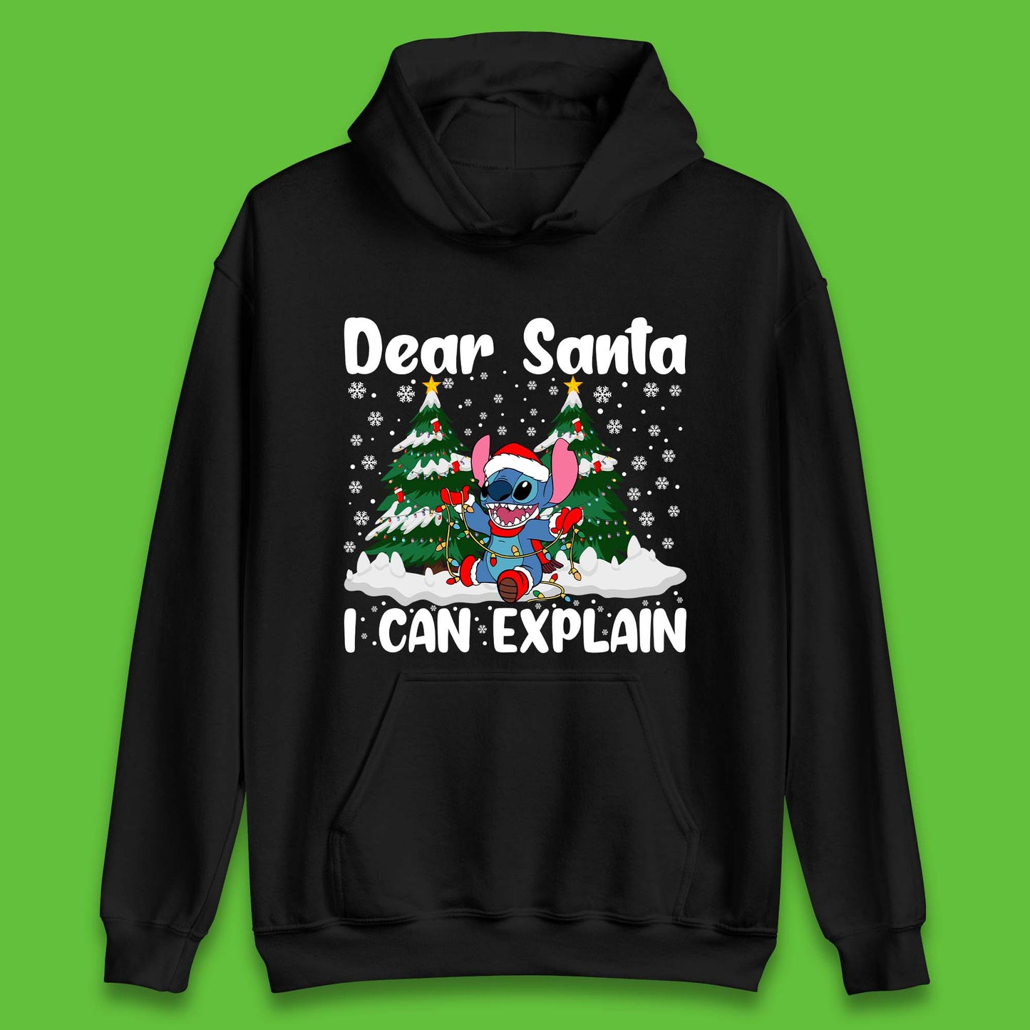 Santa Stitch Christmas Unisex Hoodie