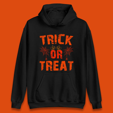 Trick Or Treat Happy Halloween Horror Scary Spooky Season Vibes Unisex Hoodie
