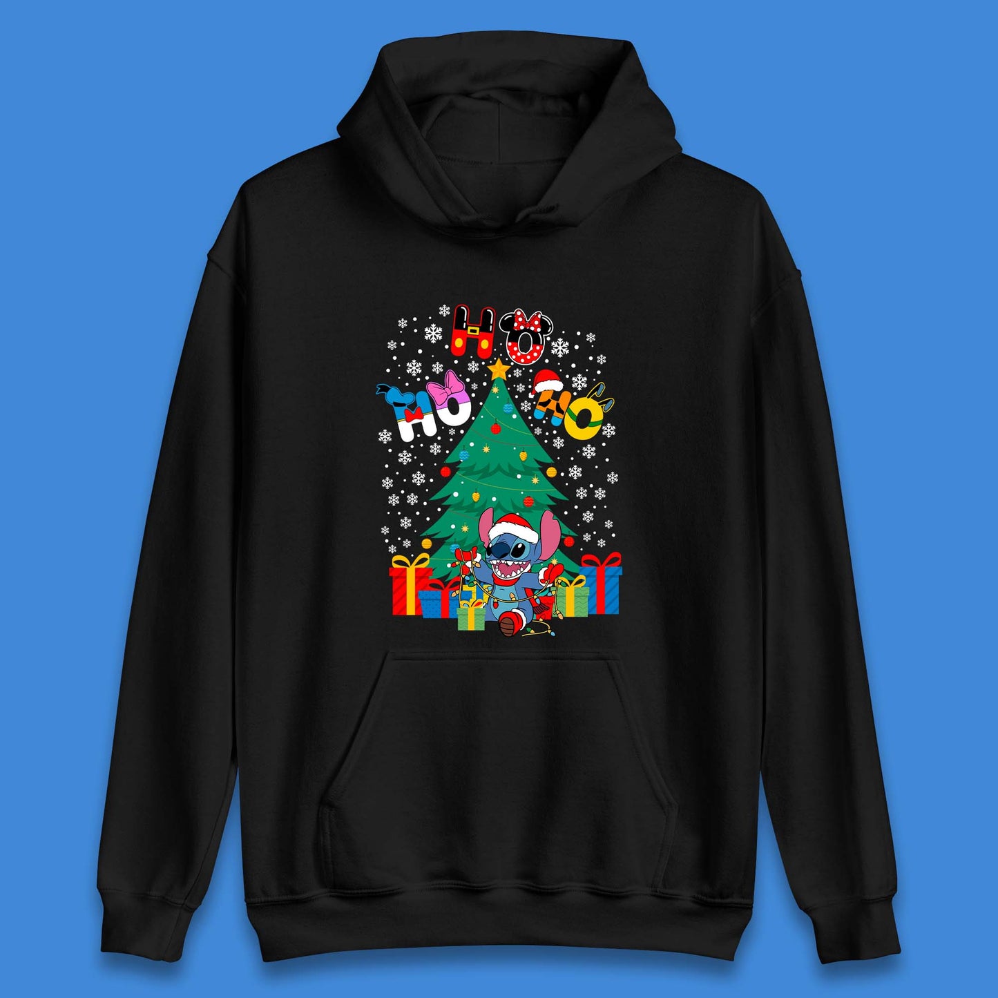 Ho Ho Ho Stitch Christmas Unisex Hoodie