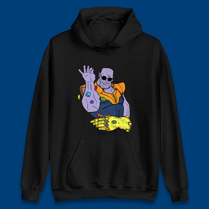 Thanos Infinity Stones Bae Avengers Infinity War Salt Bae Thanos Spoof Marvel Comics Infinity Gauntlet Unisex Hoodie