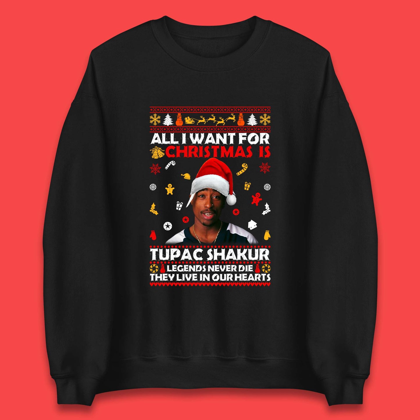 Tupac Shakur Christmas Unisex Sweatshirt