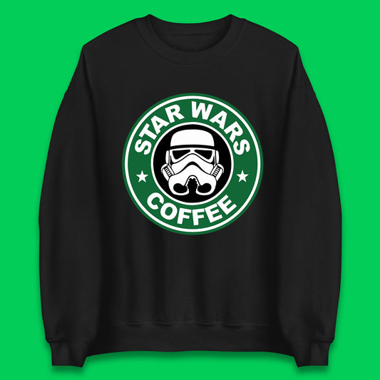 Star Wars Coffee Stormtrooper Sci-fi Action Adventure Movie Character Starbucks Coffee Spoof Star Wars 46th Anniversary Unisex Sweatshirt