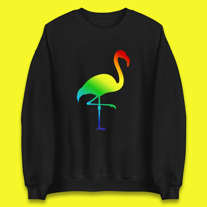 Rainbow Flamingo LGBTQ Gay Rights Pride Parade LGBT Flamingo Lovers Unisex Sweatshirt