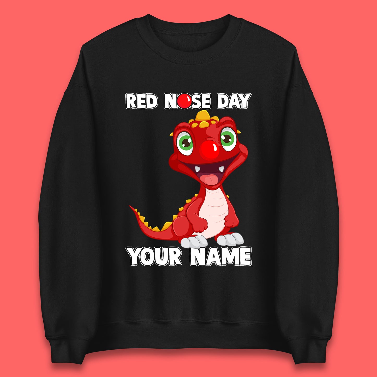 Personalised Red Nose Day Dragon Unisex Sweatshirt