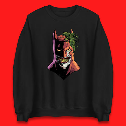 DC Comics Batman Mouth Wall Batman X The Joker Spoof Supervillain Comic Book Character Unisex Sweatshirt