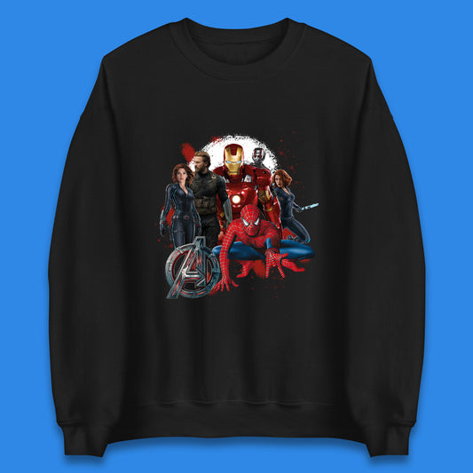 Avengers Age Of Ultron Iron Man Captain America Black Widow Ant Man Spiderman The Avengers Superheroes Marvel Comics Unisex Sweatshirt