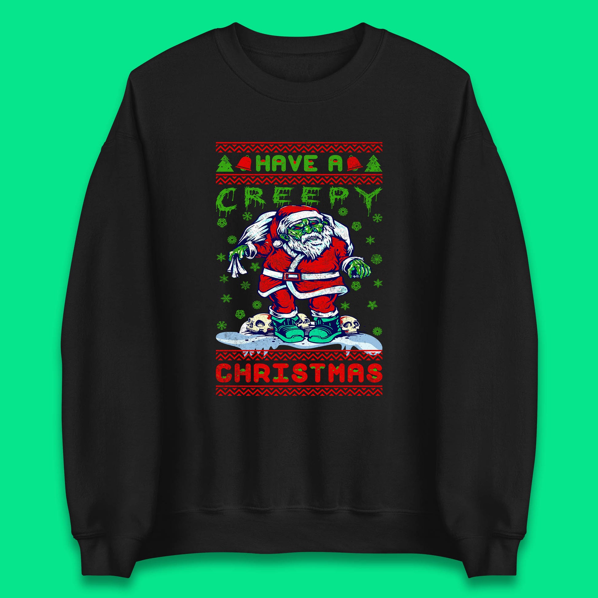 zombie santa claus sweatshirt